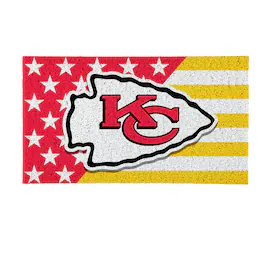 Evergreen Enterprises - Kansas City Chiefs 16" x 28" Stars & Stripes Patriotic Turf Mat - Multicolor