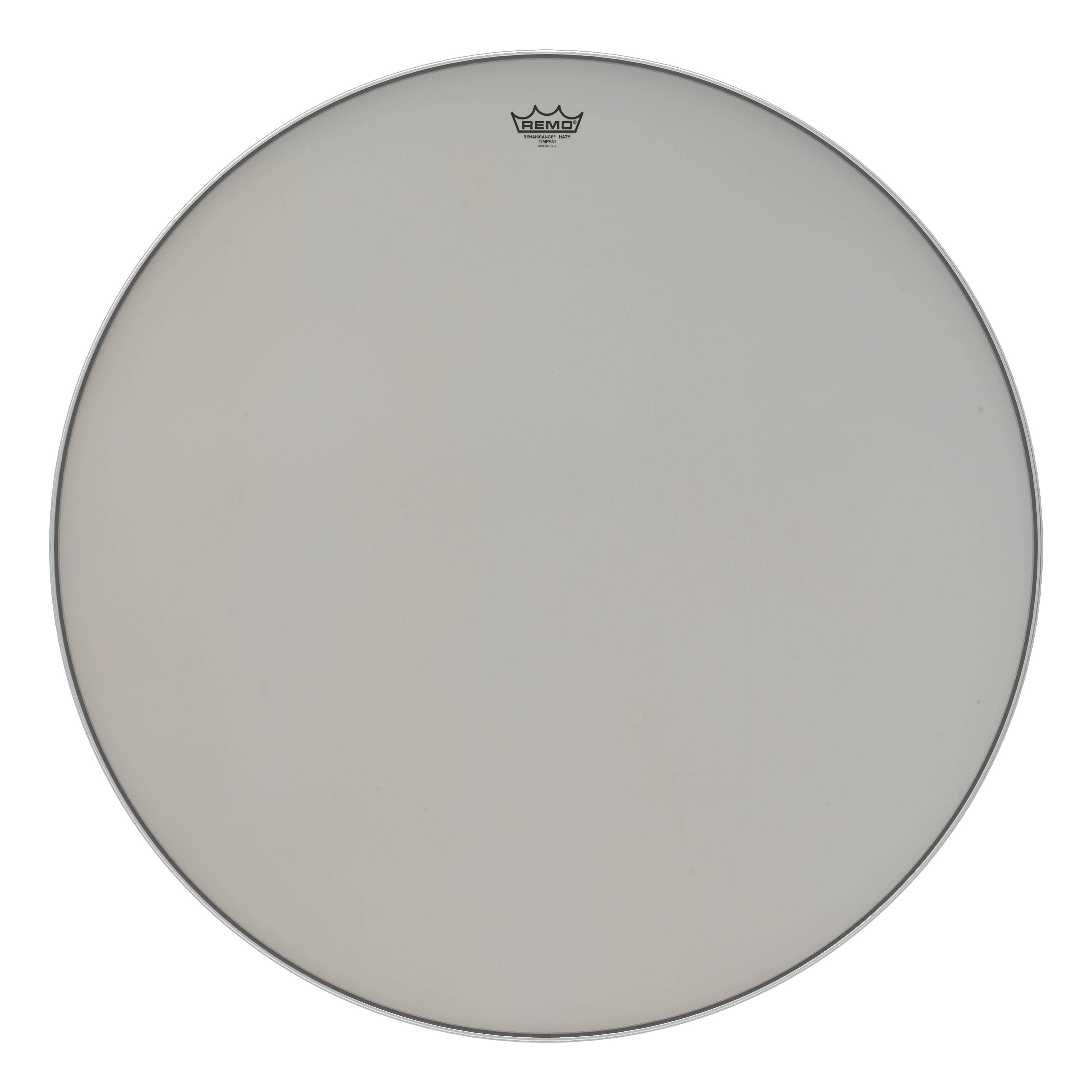 Front. Remo - Renaissance Hazy 34-Inch Timpani Drumhead with Aluminum Insert Ring for Intonation Support.