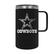 Front. Great American Products - Dallas Cowboys 18oz. Hustle Travel Mug - Black.