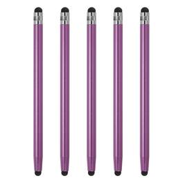 Unique Bargains - 5pcs Stylus Pens for Touch Screens Dual Rubber Tips Capacitive Stylus Universal Tablet Pen Sensitivity Precision - Purple