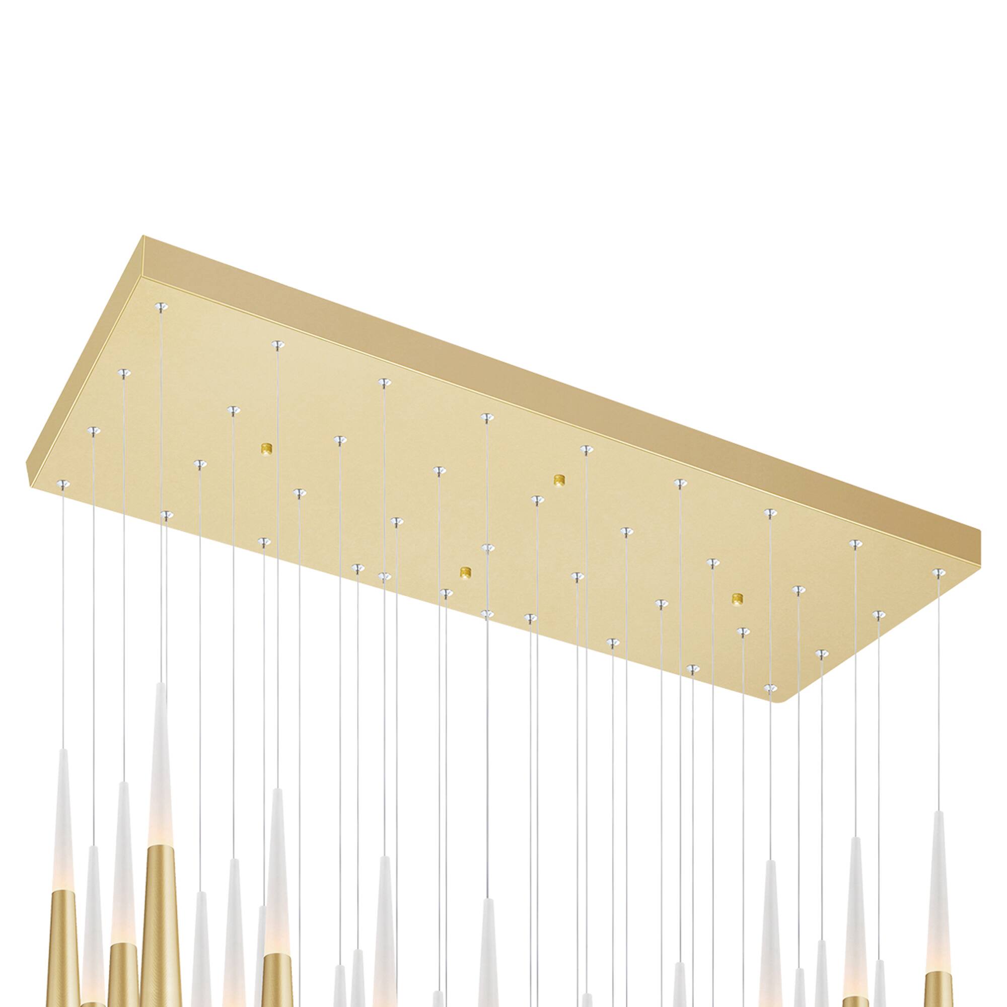 Alt View 1. CWI Lighting - Andes LED Multi Light Pendant With Satin Gold Finish - Satin Gold.