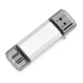 Stock Preferred - 128GB Dual USB 3.0 Flash Drive – USB-A & Type-C OTG - Silver