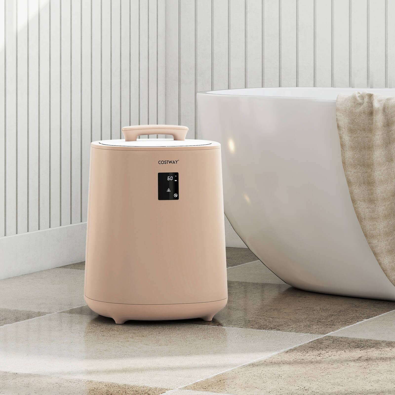 Alt View 3. Costway - Costway 18 L Towel Warmer for Bathroom Luxury Towel Heater with LED Display & Auto Shut off - Brown.