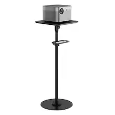 Front. Mount-It! - Adjustable Dual Use Projector Floor Stand with Height, Tilt, Swivel & Rotation for Mini Projectors, Black - Black.