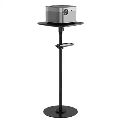 Front. Mount-It! - Adjustable Dual Use Projector Floor Stand with Height, Tilt, Swivel & Rotation for Mini Projectors, Black - Black.