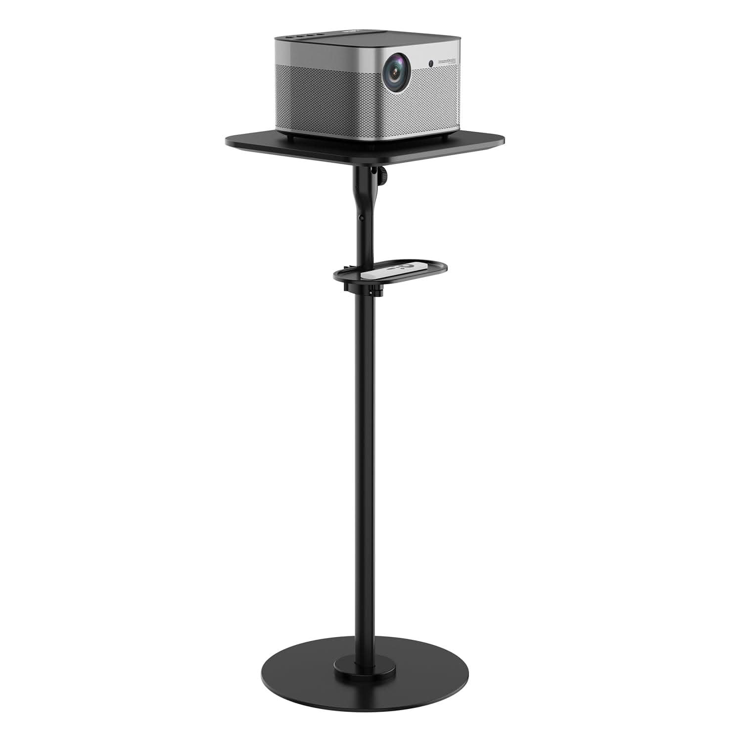 Front. Mount-It! - Adjustable Dual Use Projector Floor Stand with Height, Tilt, Swivel & Rotation for Mini Projectors, Black - Black.