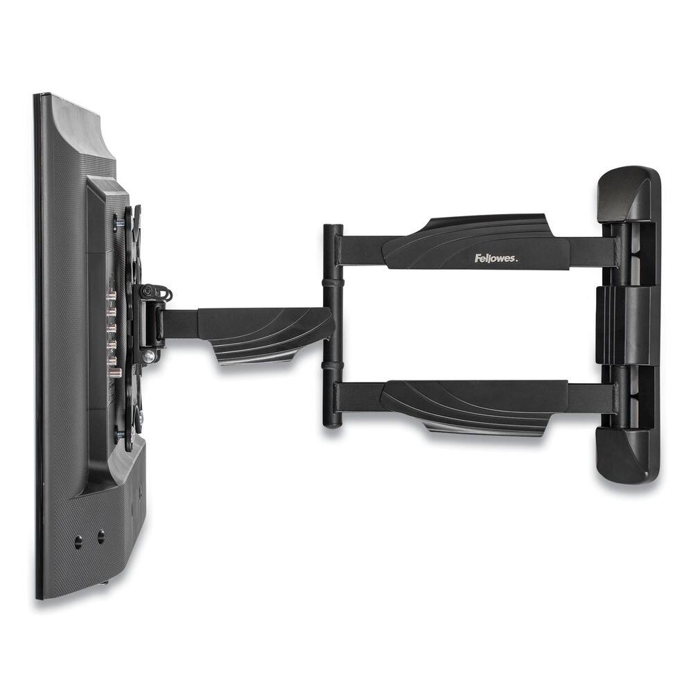 Left. Fellowes - Fellowes Full Motion TV Wall Mount - 1 Display(s) Supported - 55" Screen Support - 77 lb Load Capacity - Black.