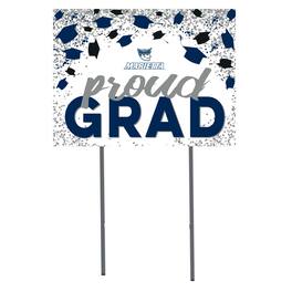 Jardine - Marietta College Pioneers 18" x 24" Proud Grad Yard Sign - White