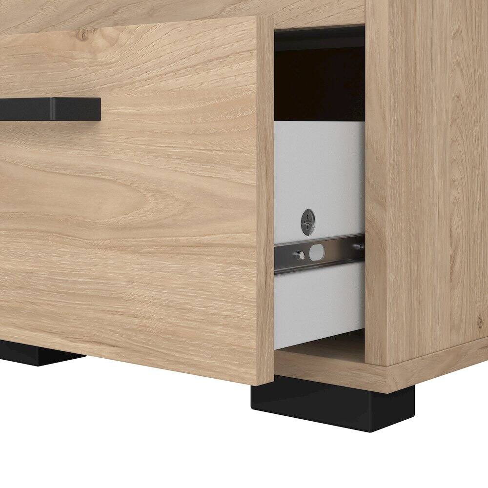 Alt View 2. Tvilum - Sofia 2 Drawer Nightstand, Jackson Hickory - Brown.