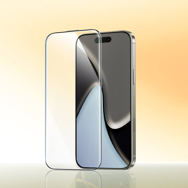 Alt View 1. hoco. - Bear Shield Corning Glass Screen Protector for Apple iPhone 16 Pro and iPhone 17, 2-Pack - Clear.