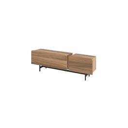 FurniFact - Walnut Modern TV Stand for 75-Inch Screen with Engineered Wood Finish - Brown