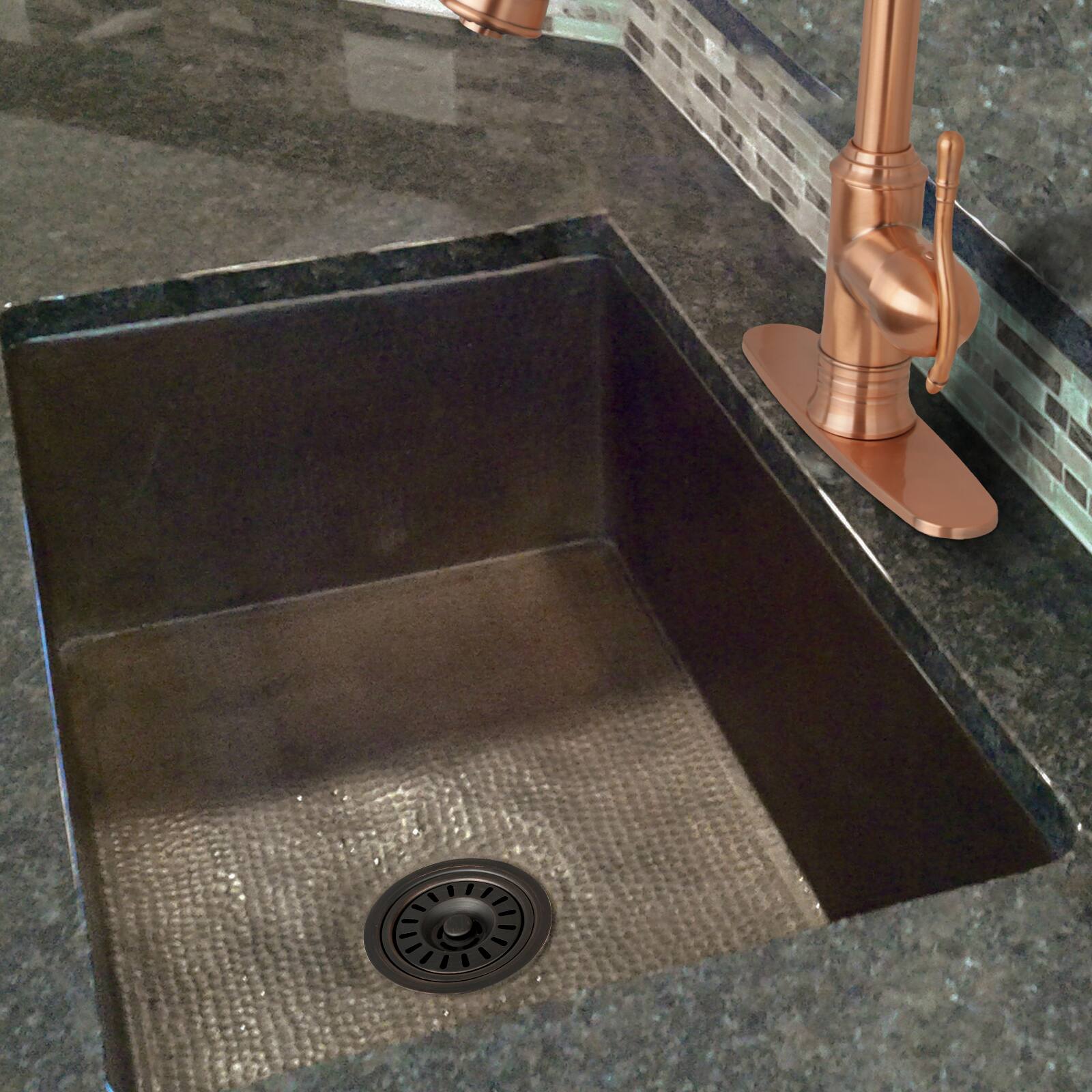 Alt View 3. Akicon - Akicon Brass Garbage Disposal Flange Stopper Kitchen Sink One Size Rim for 3-1/2 in. Drain Hole in Oil Rubbed Bronze - Oil Rubbed Bronze.