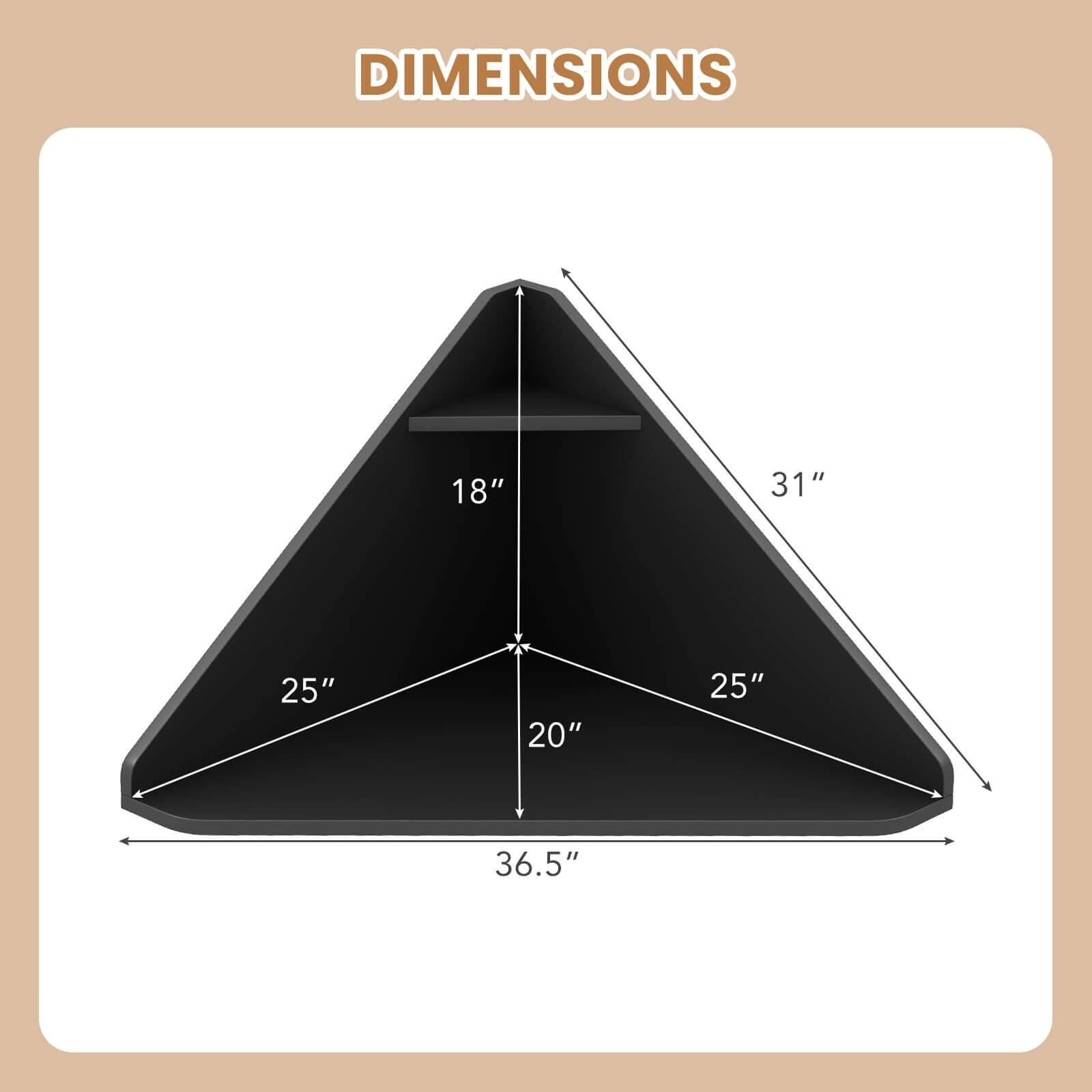 DIMENSIONS 18" 31" 25" 25" 20" 36.5"