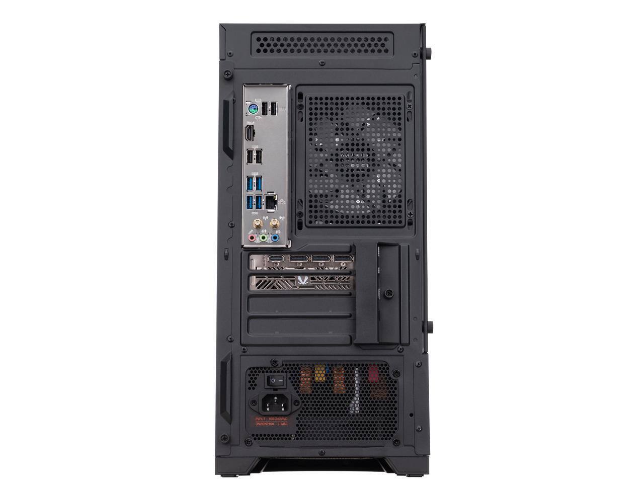 Alt View 5. ADVANCED BATTLESTATIONS - ABS Cyclone Aqua Gaming PC - Windows 11 - Intel Core i5-14400F - GeForce RTX 5060 - DLSS 4 - 32GB DDR4 - 1TB - BLACK.