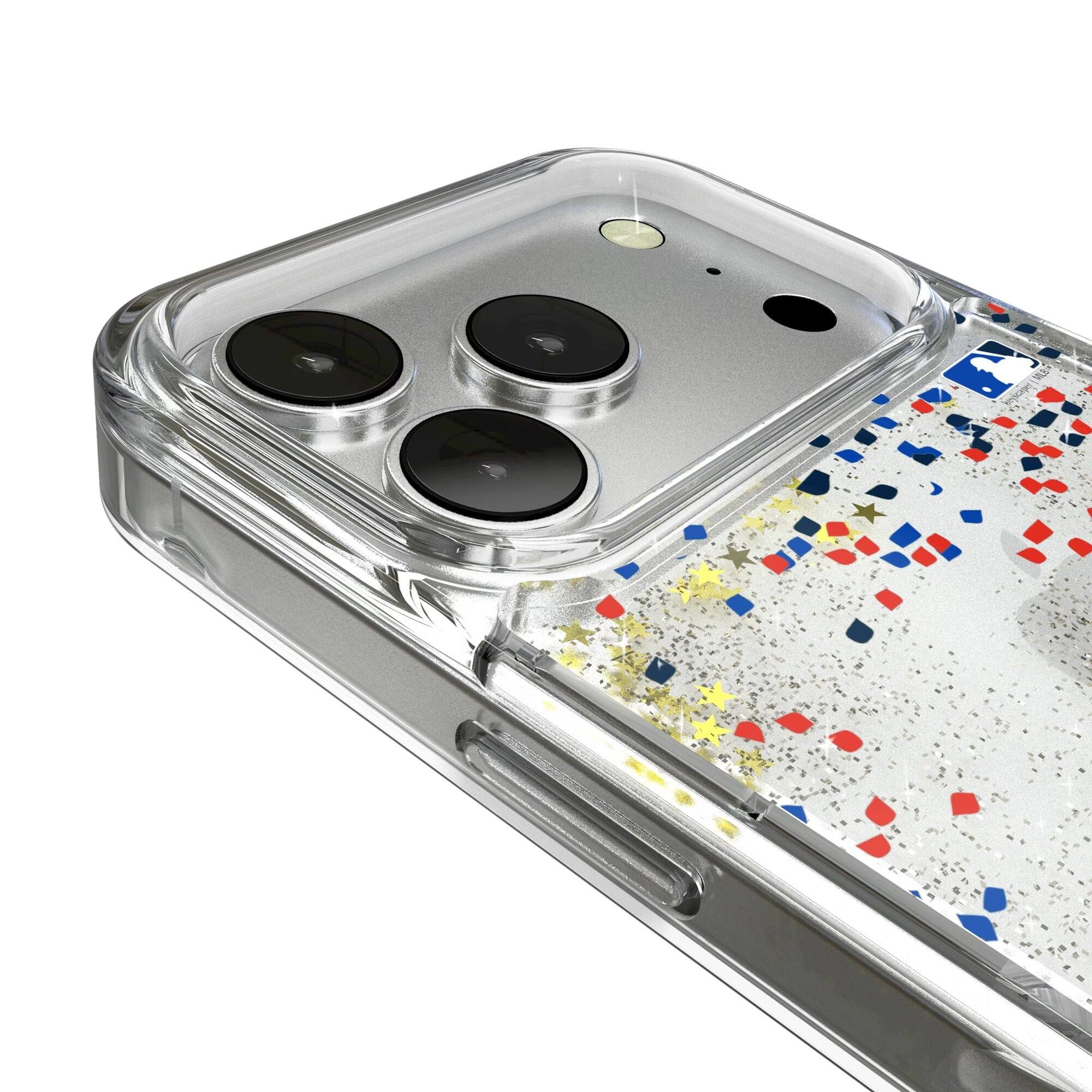 Alt View 2. Keyscaper - Toronto Blue Jays Glitter Confetti iPhone Case - 16 - Multicolor.