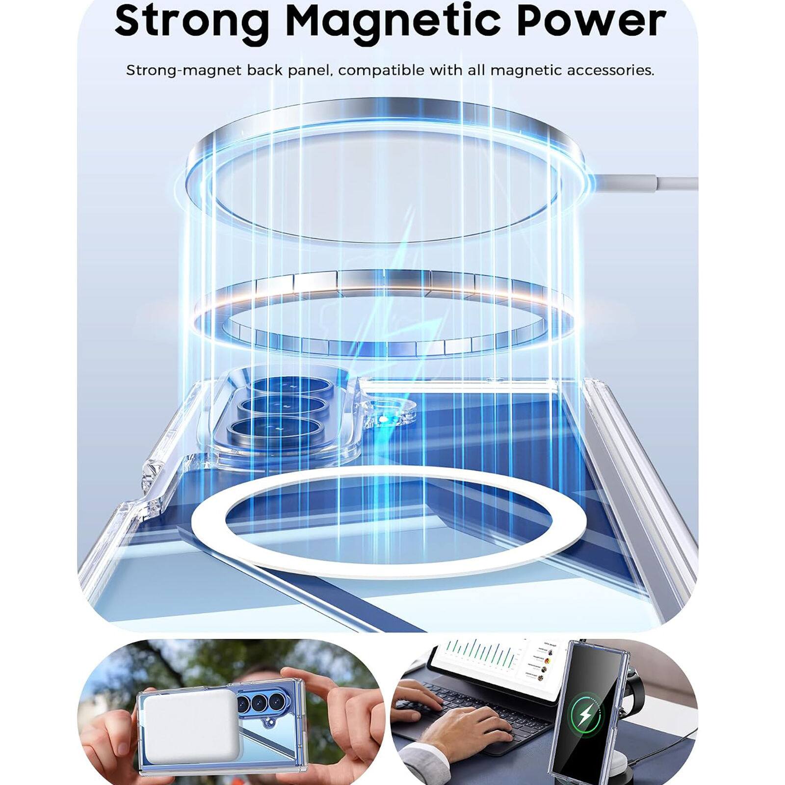 Strong Magnetic Power

Strong-magnet back panel, compatible with all magnetic accessories.