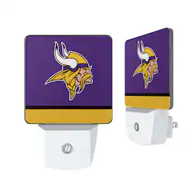 Keyscaper - Minnesota Vikings Stripe Design Nightlight 2-Pack - Multicolor
