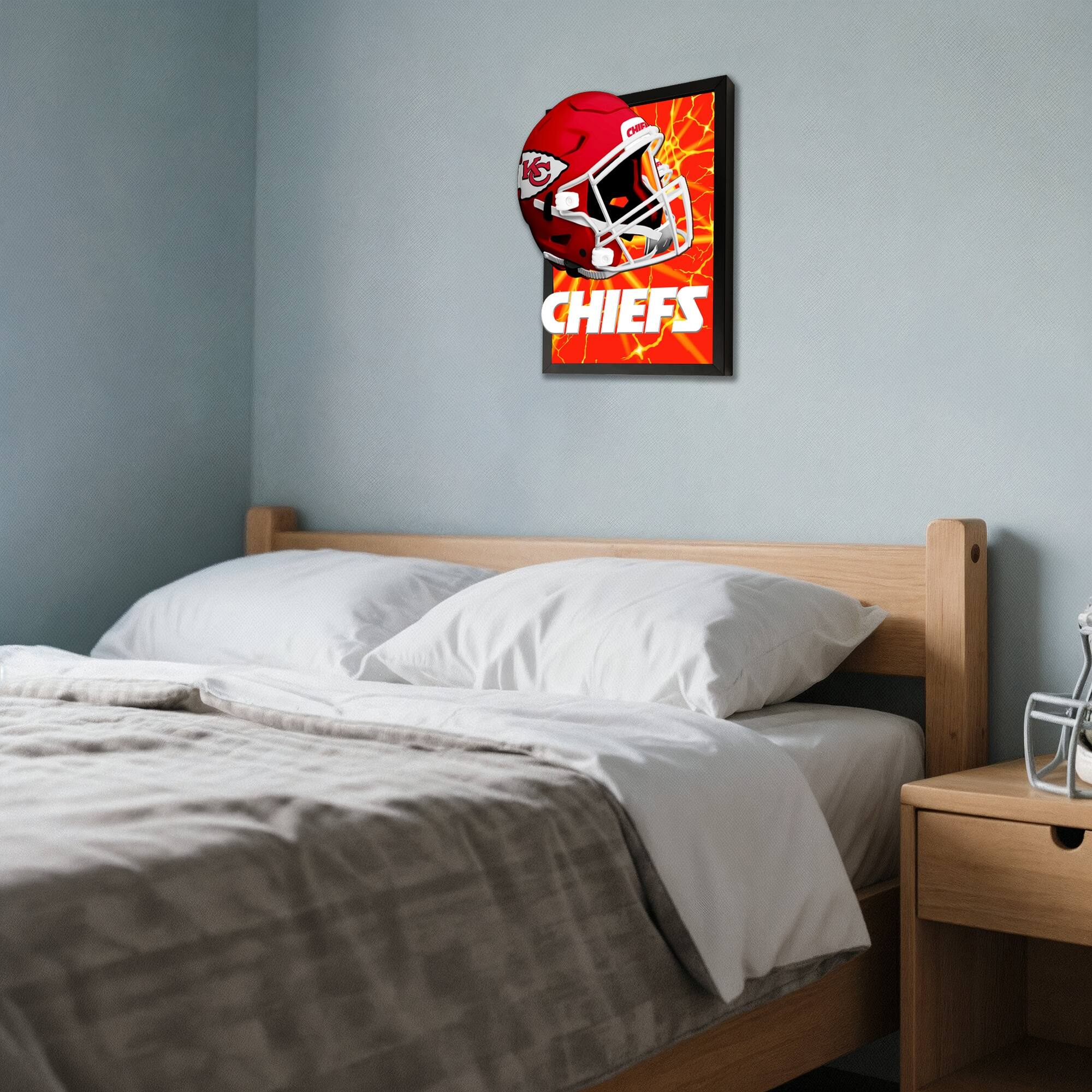 Alt View 2. Sporticulture - Kansas City Chiefs 14" x 18" Framed 3D Lenticular Art - Red.