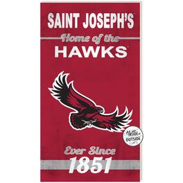 Jardine - Saint Joseph's Hawks 11'' x 20'' Home Of The Sign - Crimson