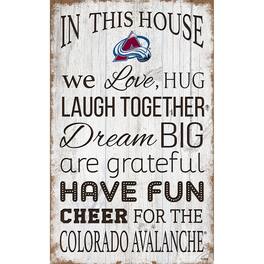 Fan Creations - Colorado Avalanche 11'' x 19'' Team In This House Sign - Multicolor