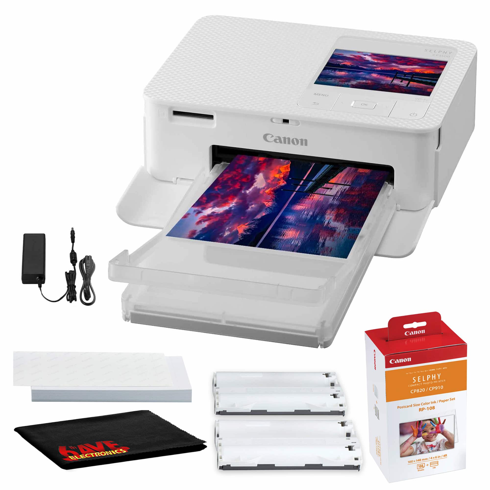SELPHY CHISOO

MENU
OK
Canon
Canon
Canon PART W - SELPHY PHOTO by: NOVA COMPACT CP820/CP910 / Paper Set Color Ink Postcard Size RP-108

HAVE ELECTRONICS
AR me, 007 100g MY -