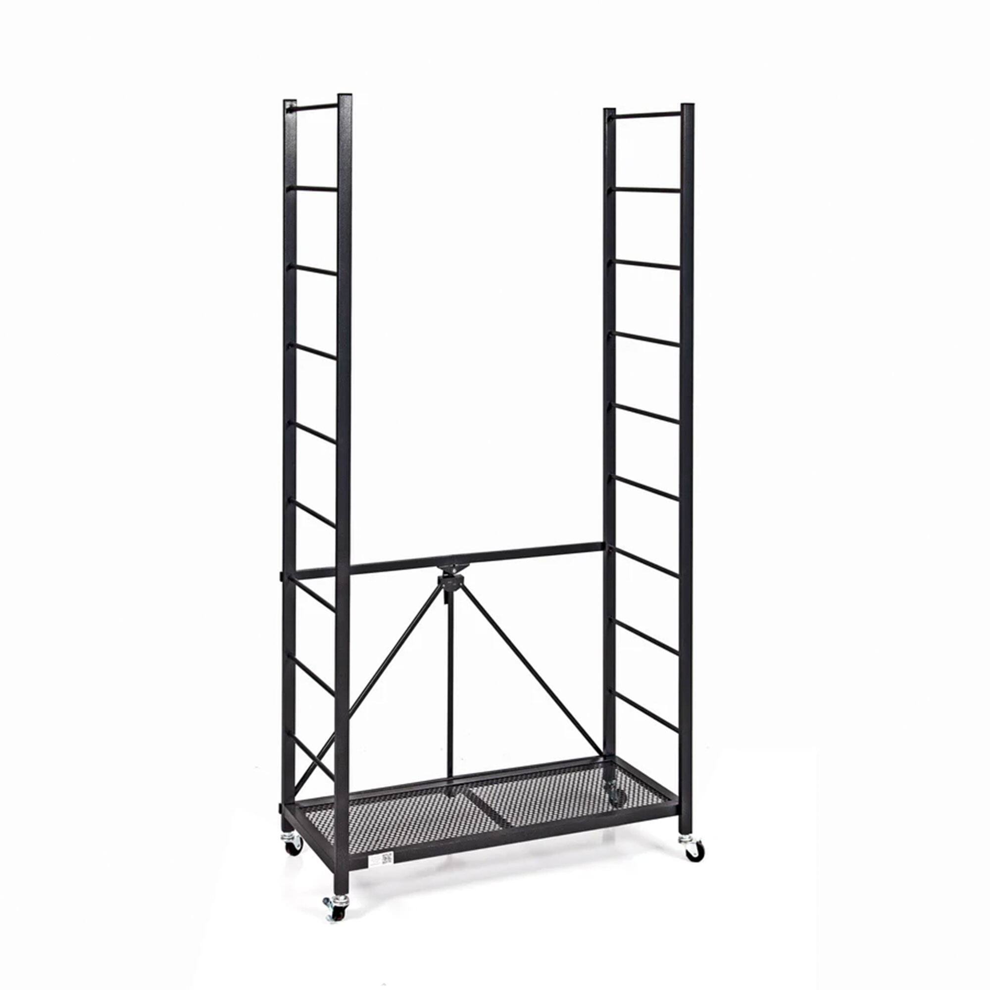 Alt View 7. Origami - Origami R2 Series Folding Steel Adjustable Shelving Storage Rack, 2 Pack, Black - Black.