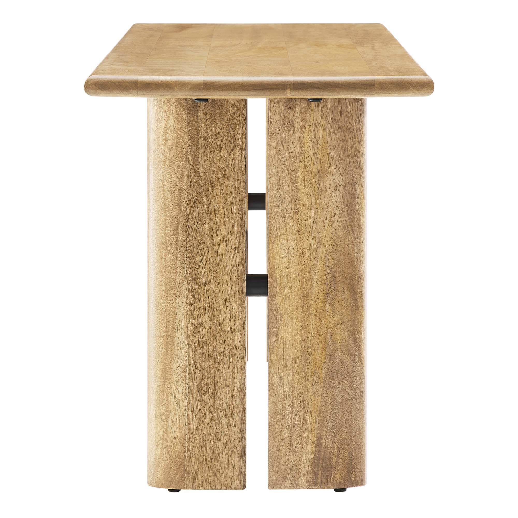 Back. Modway - Amistad 46" Wood Bench by Modway - Brown.