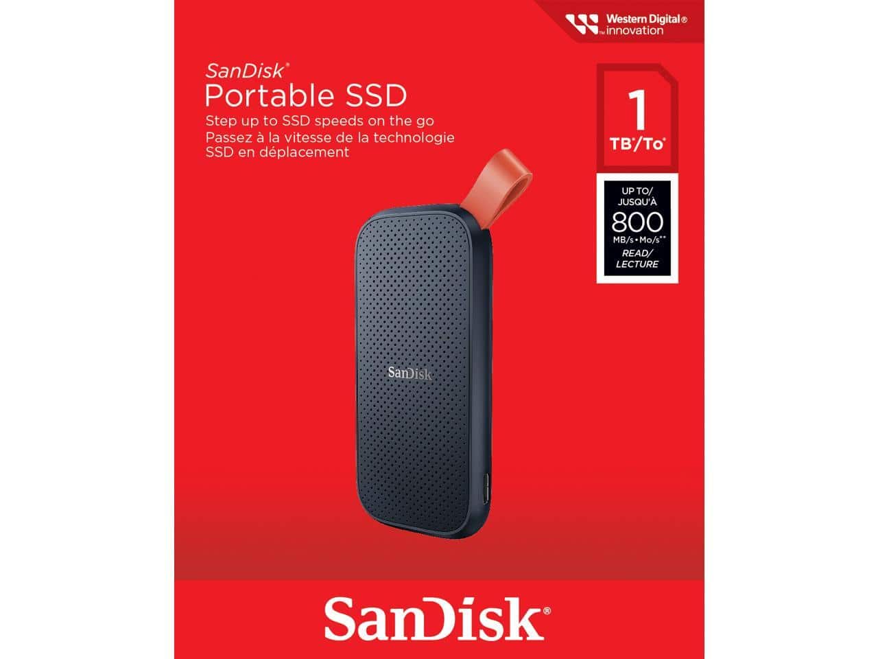 SanDisk - Portable SSD 1TB USB 3.2 Gen 2, USB-C SDSSDE30-1T00-G26