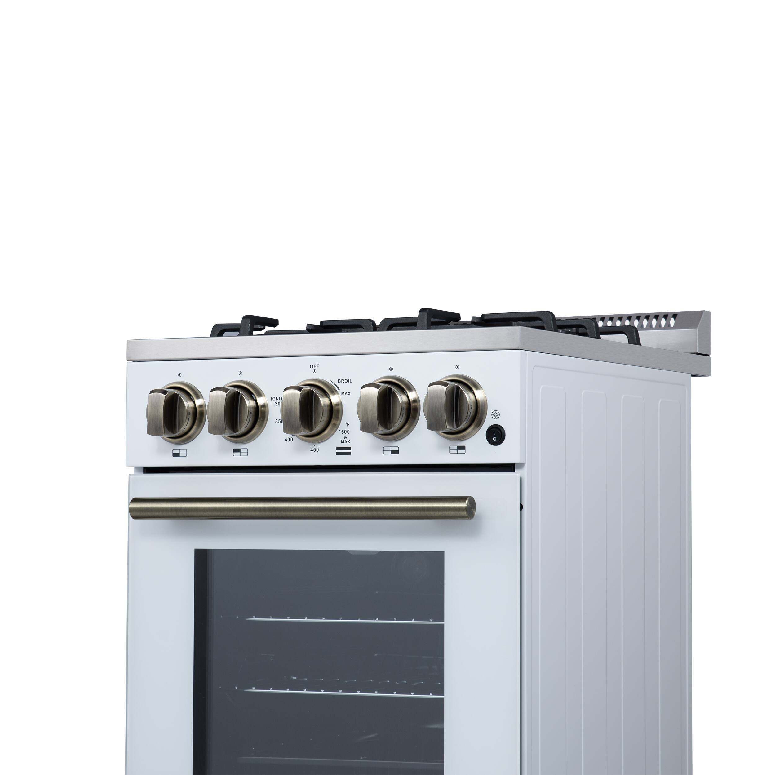 Alt View 5. Forno Appliances - Lamazze 2.05 Cu. Ft. Freestanding Gas Range - White.
