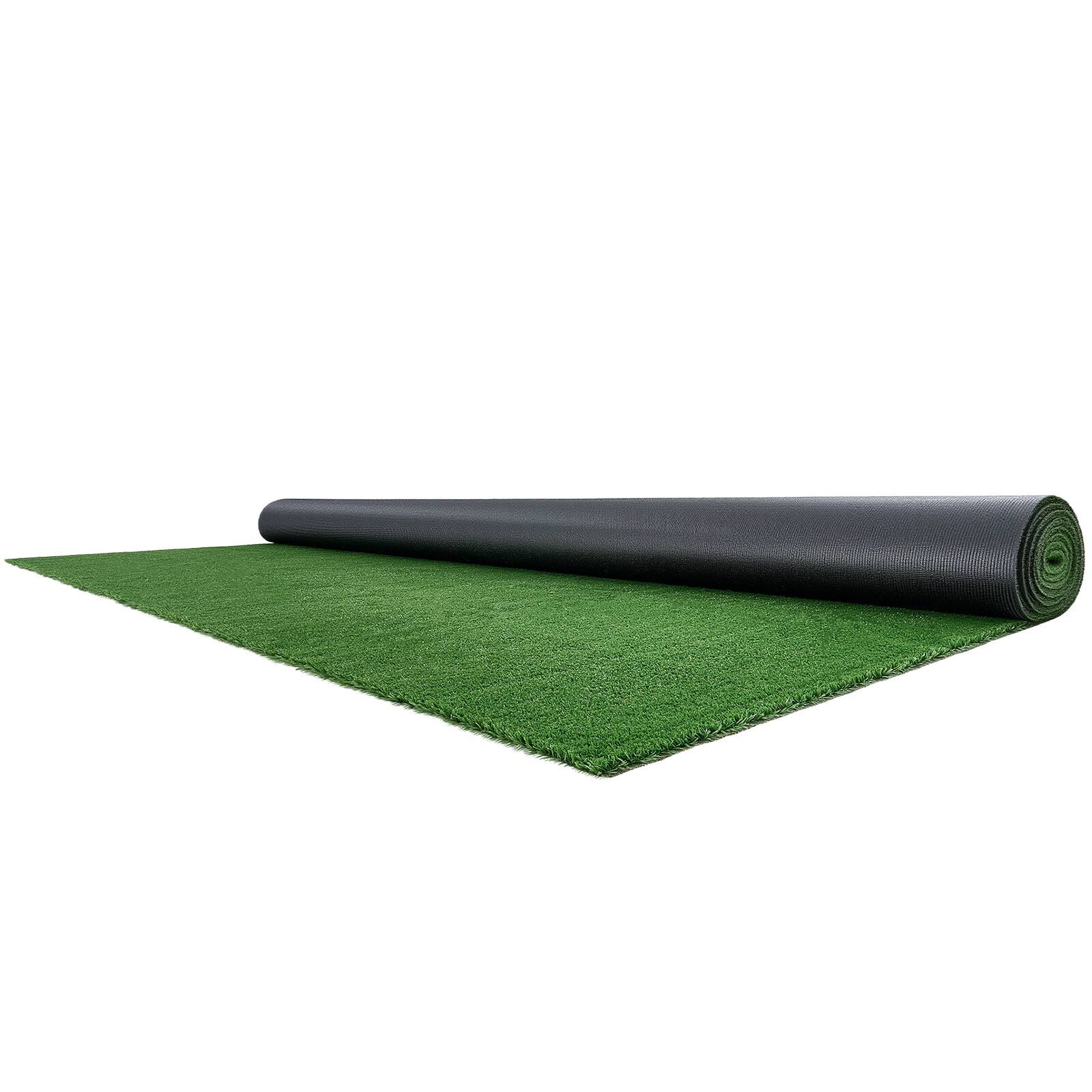Alt View 5. VEVOR - Artificial Grass, 18 x 10 ft Fake Grass Turf Rug, 0.6 in Pile Height Realistic Synthetic Lawn Carpet Roll Mat - Green.