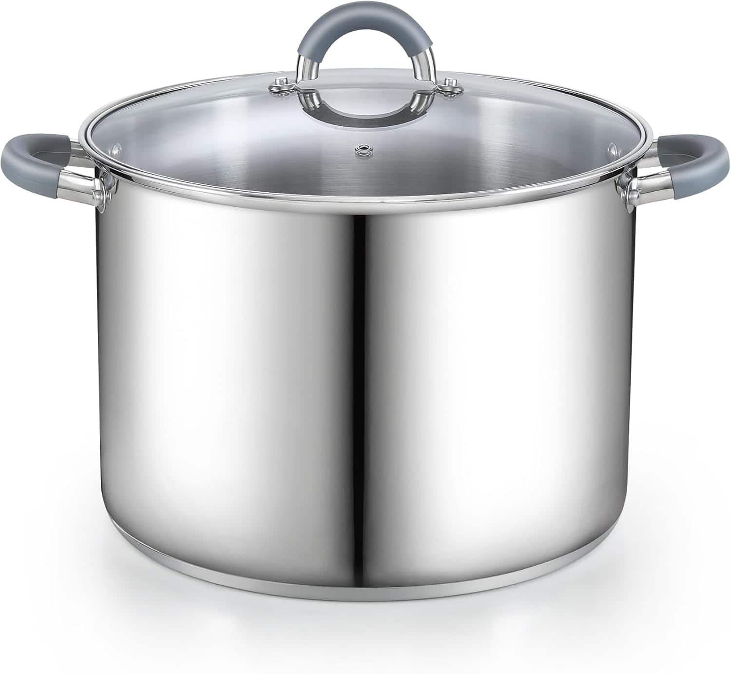 Cook N Home - Basics 16 Qt S/S StockPot for Pasta, Soup with Lid,Silicone Handle,Even Heating, Oven Safe, Canning, Boiling, Simmer - Stainless Steel price history on PriceWatchPro