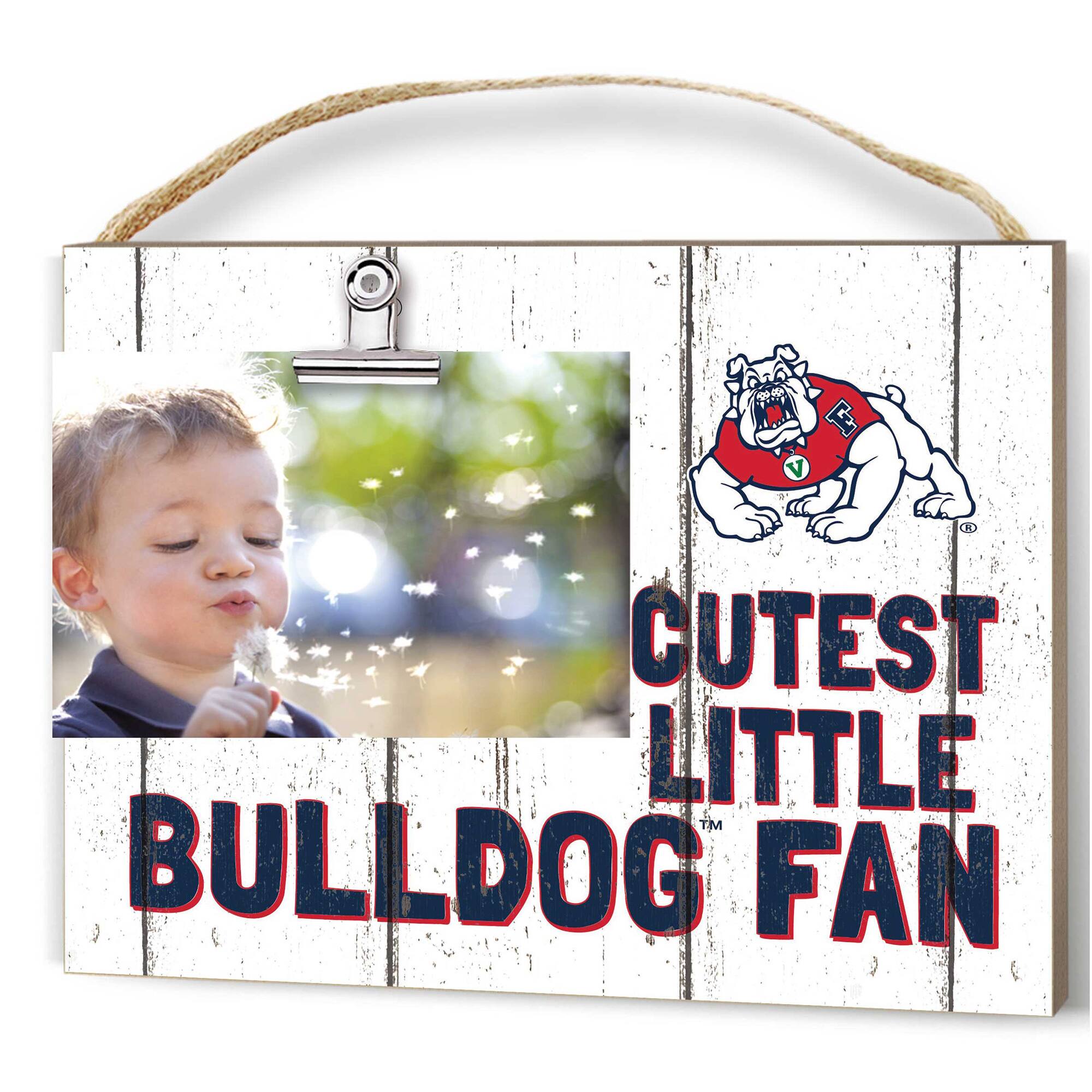Jardine - Fresno State Bulldogs 8'' x 10'' Cutest Little Weathered Logo Clip Photo Frame - White