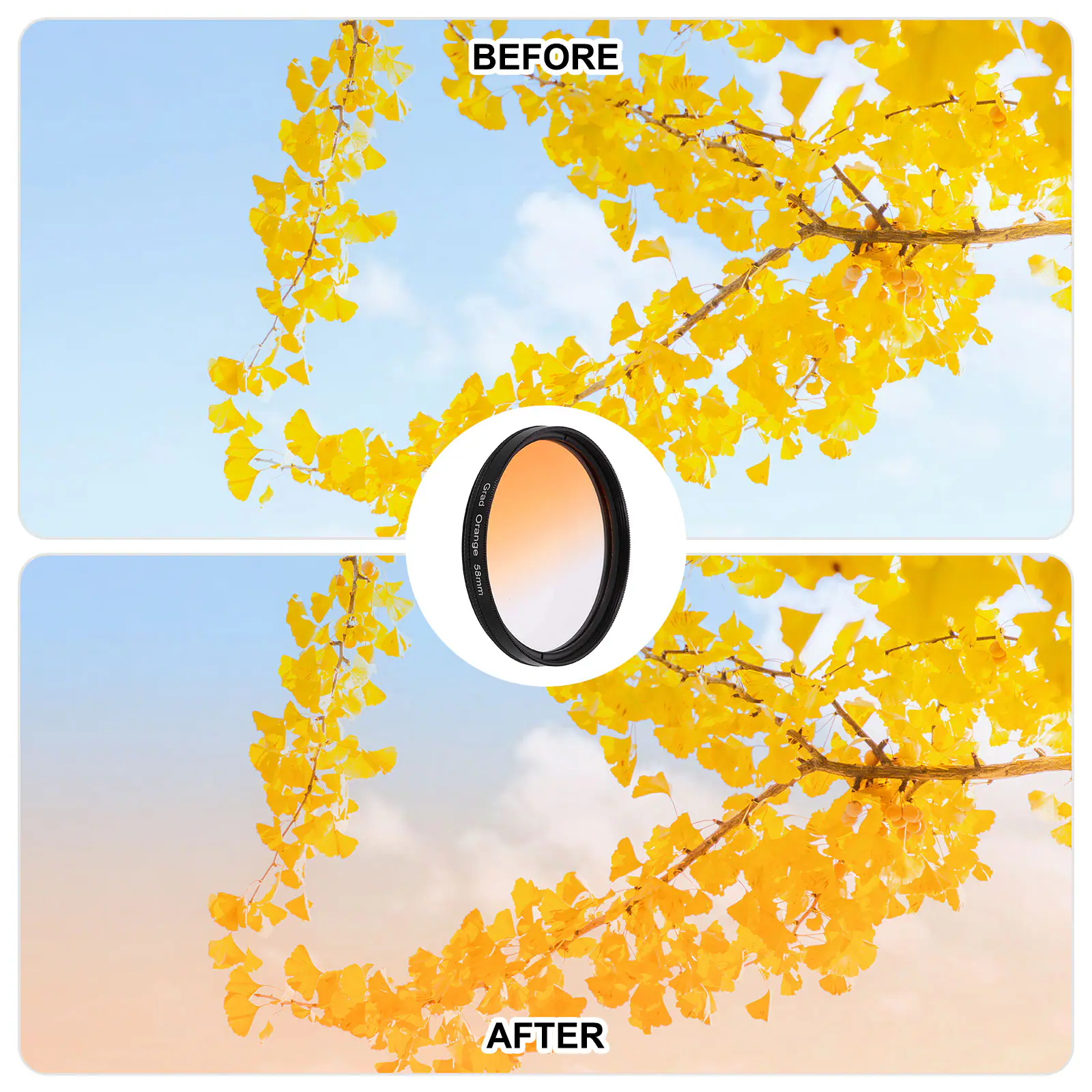 Unique Bargains 58mm Graduated Color Filter, Scratch Optical Resin ...