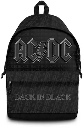 PopMarket - AC/DC - Rocksax - AC/DC - Back In Black - Daypack with Laptop Pocket (Black) - Multicolor