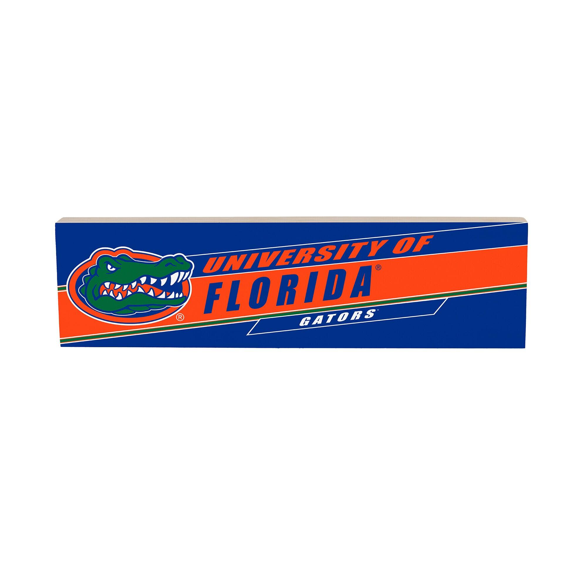Florida Gators 5" x 18" Shadow Logo Wood Mantle Sign