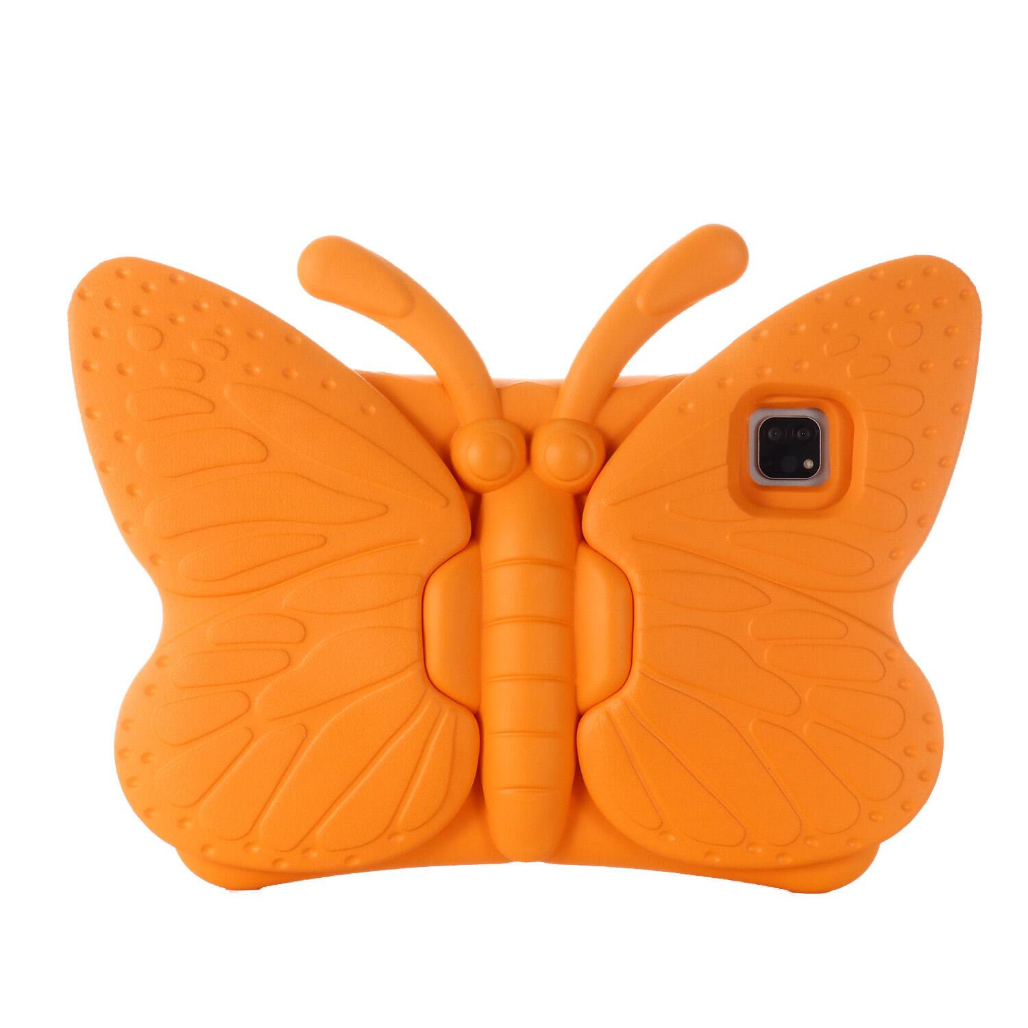 Left. Dteck - For iPad Air 11'' (M4)2026/(M3)2025/ (M2)2024 & iPad Pro 11'' (M5) 2025/(M4) 2024 Kid Butterfly Kickstand EVA Case - Orange.