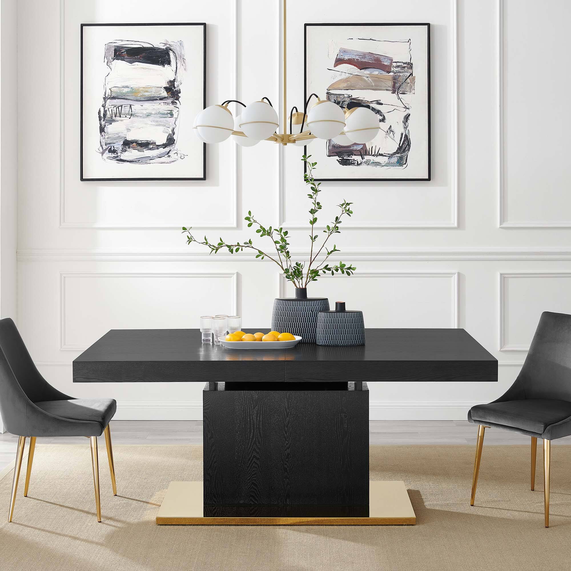 Alt View 8. Modway - Vector Expandable Dining Table by Modway - Black Gold.