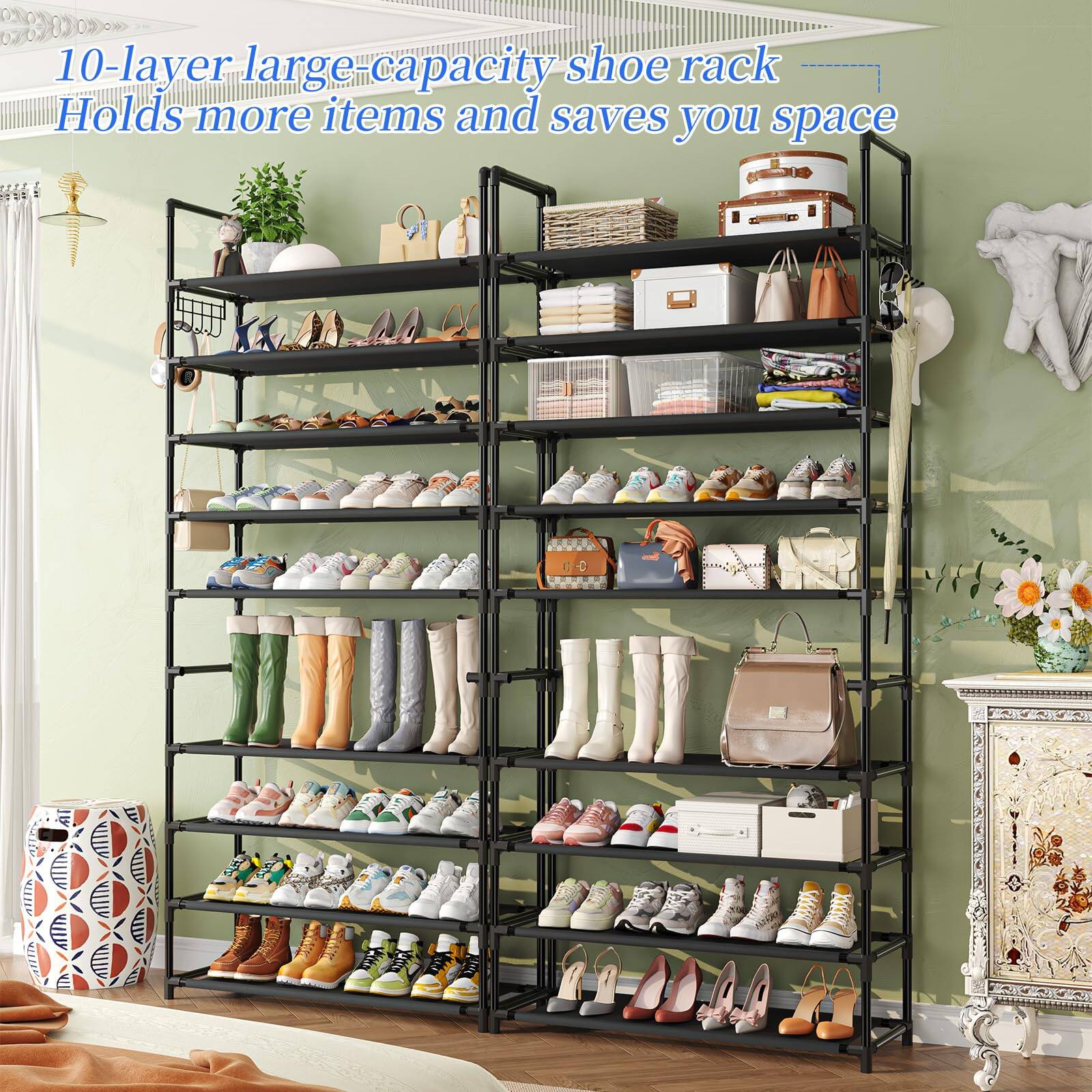 Reds Spade Simple Trending Shoe Rack Storage Holds 40 Pairs Capacity ...