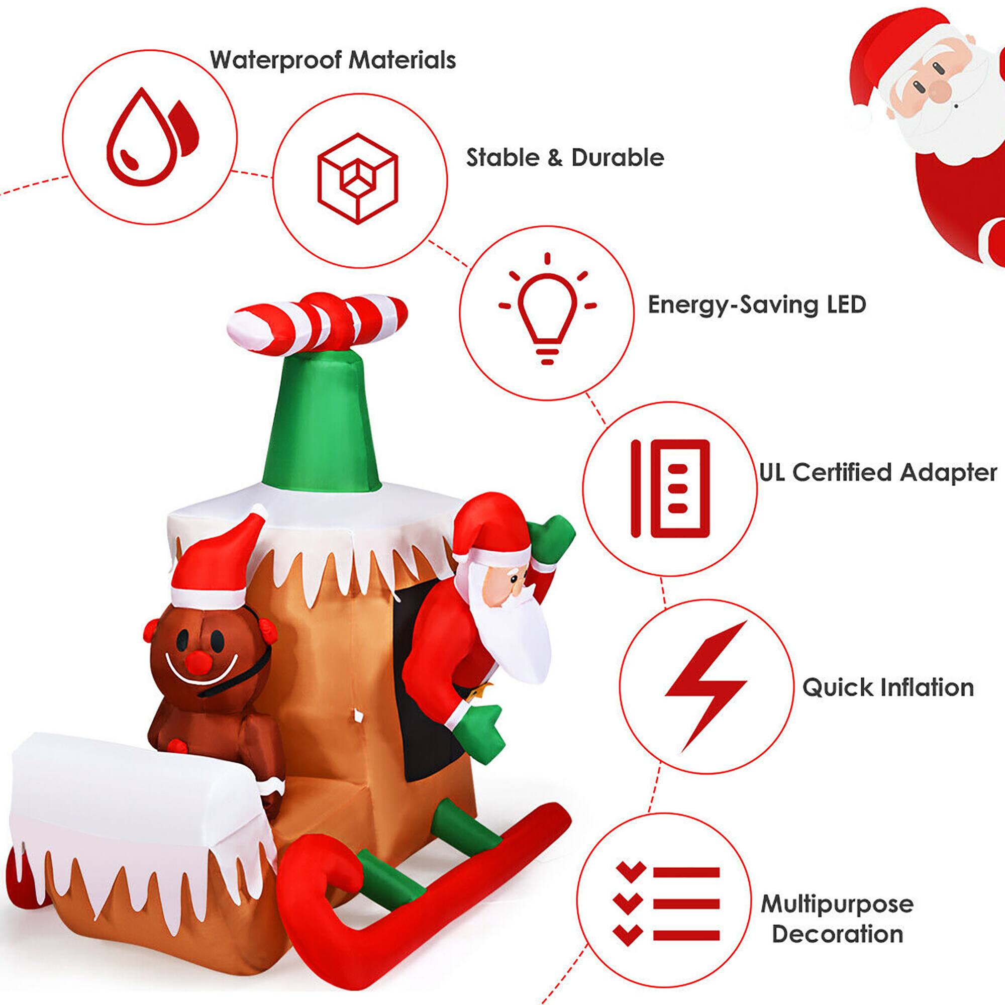 Waterproof Materials Stable & Durable Energy-Saving LED UL Certified Adapter Quick Inflation Multipurpose Decoration