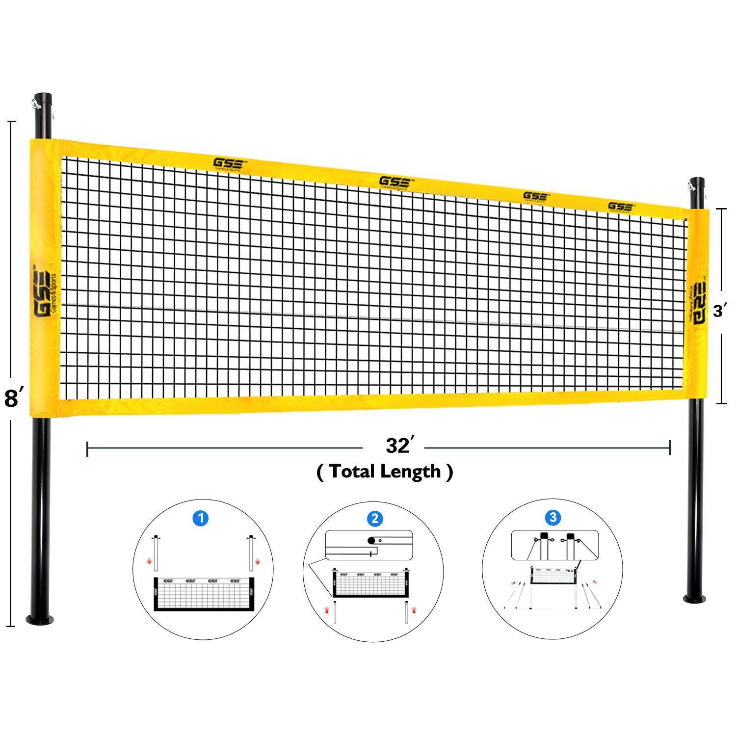 GSS GSS GSS GSS GSS 3 8' 32' (Total Length) 1 2 3