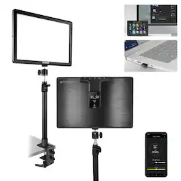 Neewer - 15.5" Desk Clamp Streaming Key Light - APP Controlled High CRI Panel for Gaming & Zoom Calls