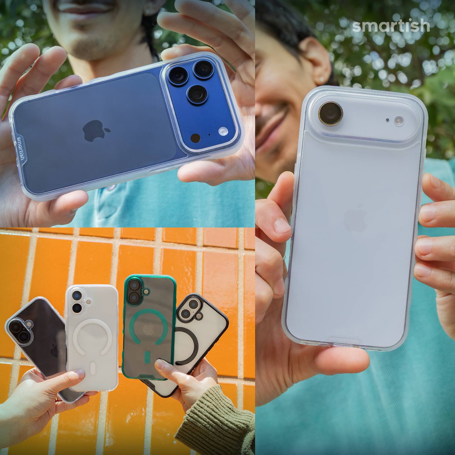 Alt View 4. Smartish - Smartish iPhone 17 Pro Max Clear  Case - Gripmunk Protective Slim Grip Anti-Yellowing Cover - Clearly Clear - Clearly Clear.