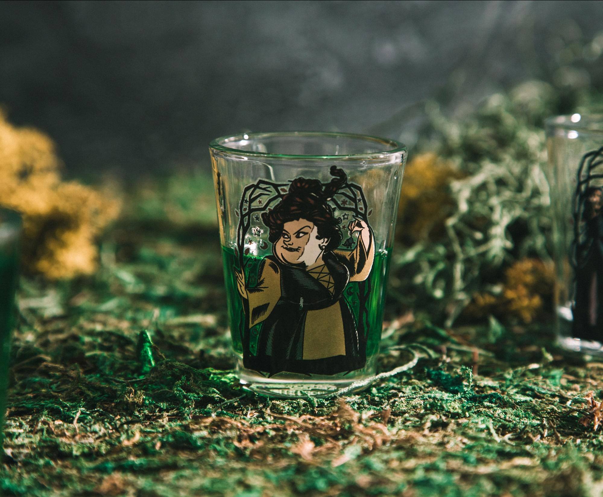 Alt View 3. Disney - Disney Hocus Pocus Sanderson Sisters Portraits 2-Ounce Shot Glasses | Set of 4 - Black.