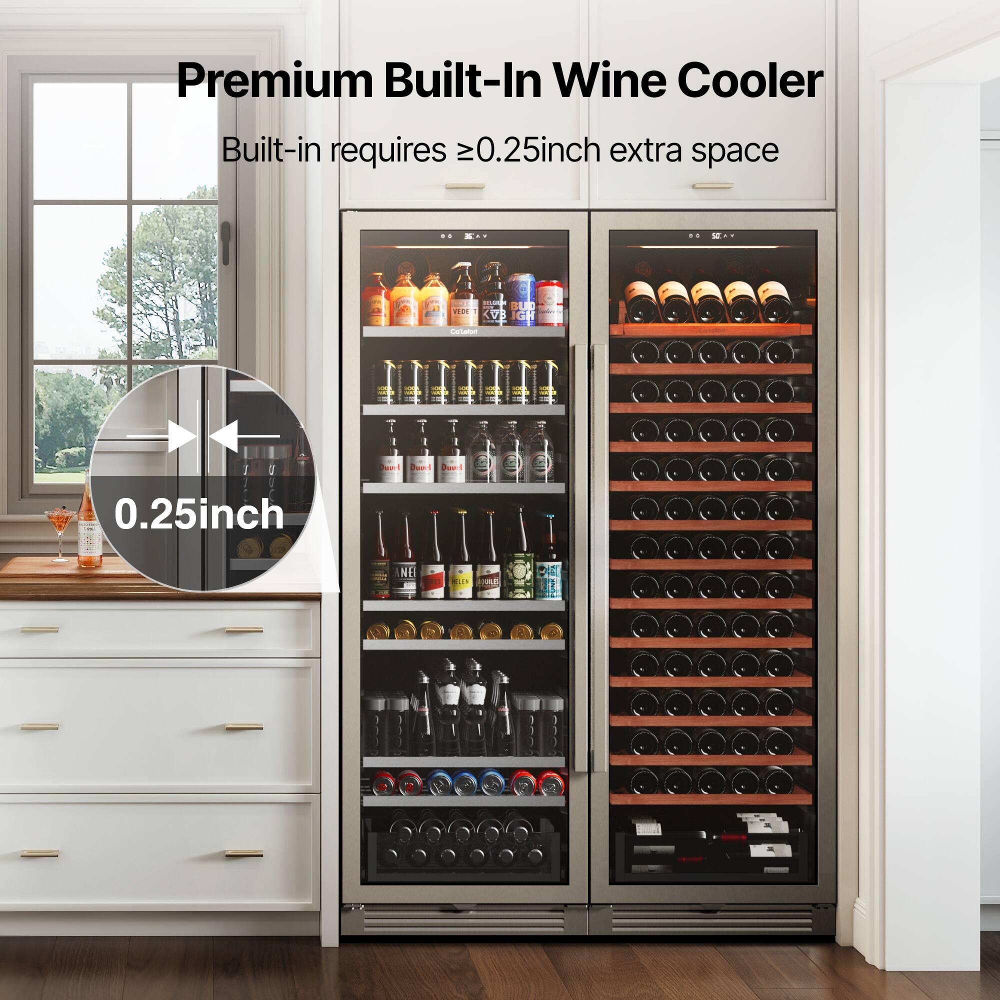 Premium Built-In Wine Cooler

Built-in requires ≥0.25inch extra space