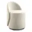 Angle. OSP Home Furnishings - Lystra Swivel Vanity Chair - Textured Cream.