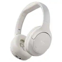 TOZO - HT2 Wired & Wireless Hybrid Active Noise Cancelling Over-the-Ear Headphones, Foldable, Adjustable Headband, Switch - White