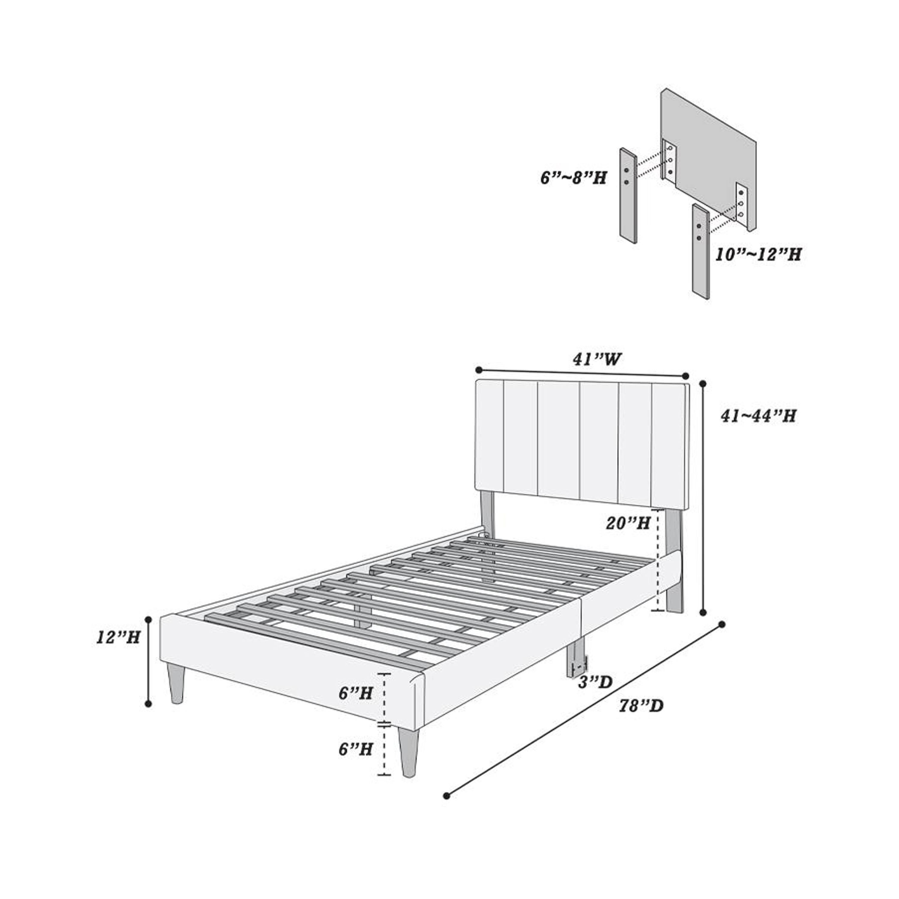 6"~8"H  
10"~12"H  
41"W  
41~44"H  
20"H  
12"H  
6"H  
3"D  
78"D