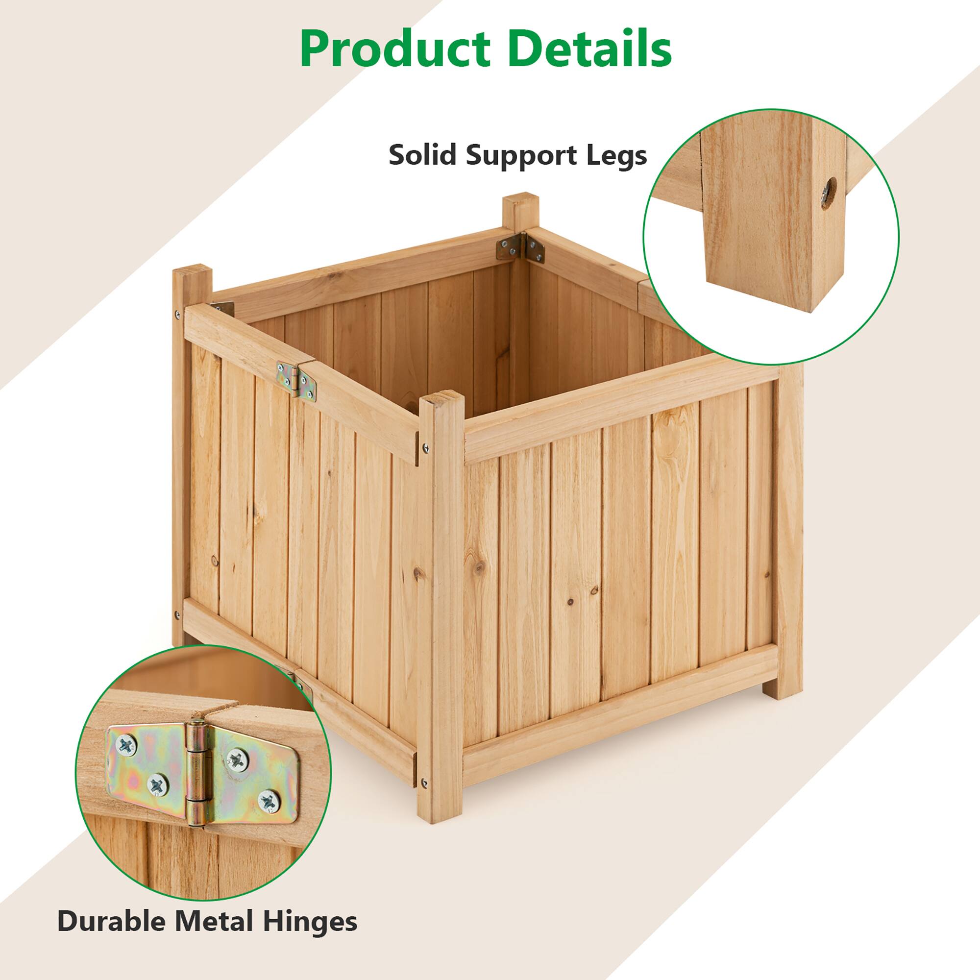 Product Details: Solid Support Legs, Durable Metal Hinges