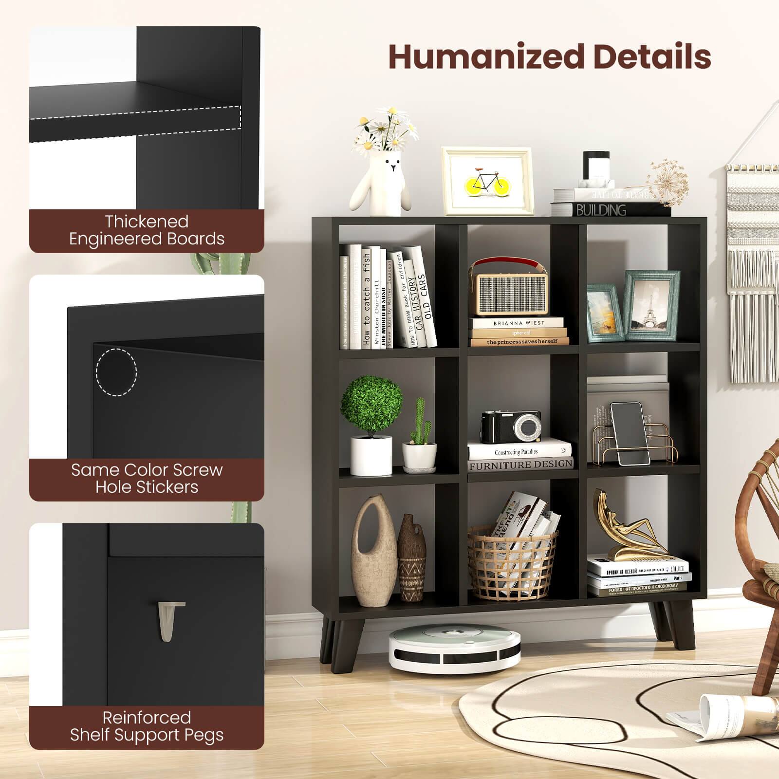 Humanized Details

- Thickened Engineered Boards
- Same Color Screw Hole Stickers
- Reinforced Shelf Support Pegs