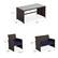 - Table: 17" x 18" x 35"
- Chair: 31" x 26" x 23.5"
- Bench: 30" x 26" x 43"